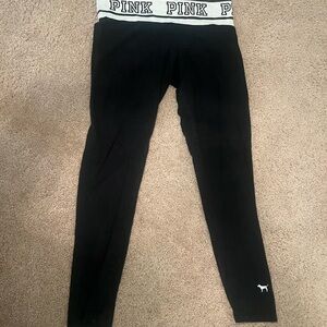 PINK Victoria's Secret Black Calf Leggings